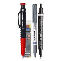 Markal Trades-Marker Dry 2-in-1 Marking Pencil Electrician's Pack in Black