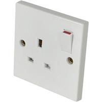 Made4Trade Socket 1 Gang Single Pole in White