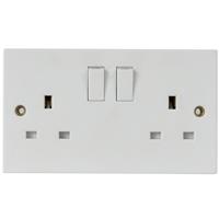 Made4Trade 13A Switched Socket SP 2-Gang (5 Pack) in White