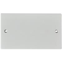 Made4Trade Blank Plate 2 Gang in White