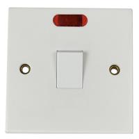 Made4Trade 20A DP Switch 20A with Neon in White