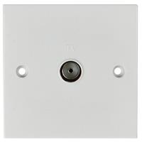 Made4Trade TV Coaxial Socket 1-Gang in White Plastic