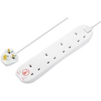 Masterplug Surge Protected Extension Lead 20mm in White