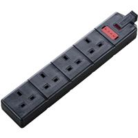 Masterplug Heavy Duty Rewireable Trailing Socket 3/8" x 1200mm in Black