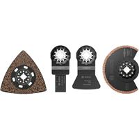 Bosch Starlock Tiling Multi Tool Blade Set (4 Piece) in Black