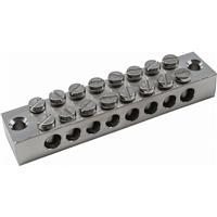 Tower Earth Block 8 Way in Silver Brass