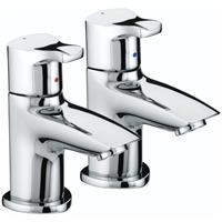 Bristan Capri Basin Pillar Taps in Chrome