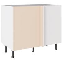 Kitchen Kit Slab Blind Corner Base Cabinet Supermatt 1000mm Flatpack in Cashmere