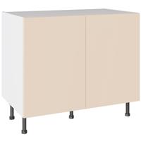 Kitchen Kit Slab Base Cabinet Supermatt 1000mm Flatpack in Cashmere