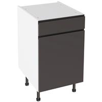 Kitchen Kit J-Pull Drawerline Base Cabinet Gloss 500mm in Graphite