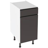 Kitchen Kit J-Pull Drawerline Base Cabinet Flatpack Gloss 400mm in Graphite