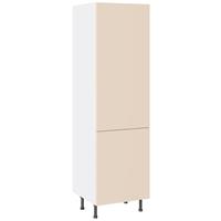 Kitchen Kit Slab Larder Cabinet Supermatt 600mm Flatpack in Cashmere