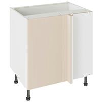 Kitchen Kit Slab Blind Corner Base Cabinet Supermatt 800mm Flatpack in Cashmere