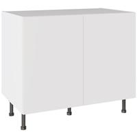 Kitchen Kit Flatpack Base Cabinet Slab Supergloss 1000mm in White