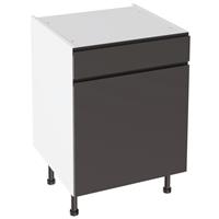 Kitchen Kit Drawerline Base Cabinet Flatpack J-Pull Matt 600mm in Graphite