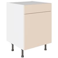 Kitchen Kit Drawerline Base Cabinet Flatpack Slab Supermatt 600mm in Cashmere