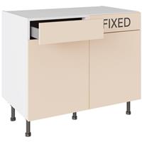 Kitchen Kit Drawerline Base Cabinet Flatpack Slab Supermatt 1000mm in Cashmere