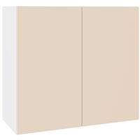 Kitchen Kit Flatpack Wall Cabinet Slab Supergloss 800mm in Cashmere