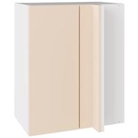 Kitchen Kit Flatpack Blind Corner Wall Cabinet Slab Supergloss 600mm in Cashmere