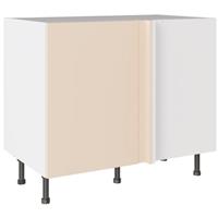 Kitchen Kit Flatpack Blind Corner Base Cabinet Slab Supergloss 1000mm in Cashmere