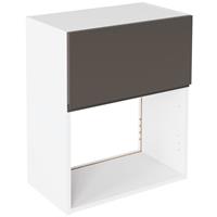 Kitchen Kit Microwave Wall Unit Flatpack J-Pull Matt 600mm in Graphite