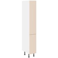 Kitchen Kit Flatpack Pull & Swing Larder Cabinet Slab Supergloss 300mm in Cashmere