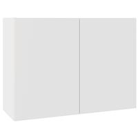 Kitchen Kit Flatpack Wall Cabinet Value Slab Matt White 1000mm in Snow White