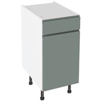 Kitchen Kit J-Pull Drawerline Base Cabinet Flatpack Matt 400mm in Sage Green
