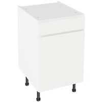 Kitchen Kit J-Pull Drawerline Base Cabinet Flatpack Gloss 500mm in White