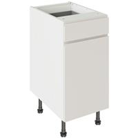 Kitchen Kit J-Pull Drawerline Base Cabinet Flatpack Matt 400mm in Light Grey