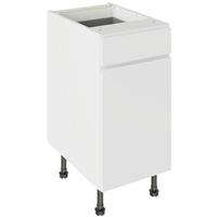 Kitchen Kit J-Pull Drawerline Base Cabinet Flatpack Gloss 400mm in White