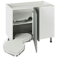 Kitchen Kit Slab Nuvola Blind Corner Base Cabinet Supermatt Dual-Handed 1000mm in Agave Green