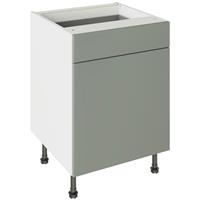 Kitchen Kit Slab Drawerline Base Cabinet Flatpack Supermatt 600mm in Agave Green