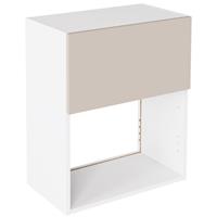 Kitchen Kit Value Slab Microwave Wall Unit Flatpack Matt 600mm in Light Grey