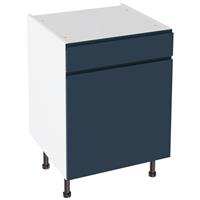 Kitchen Kit J-Pull Drawerline Base Cabinet Flatpack Matt 600mm in Indigo Blue
