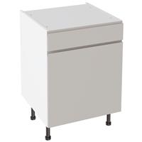 Kitchen Kit J-Pull Drawerline Base Cabinet Flatpack Gloss 600mm in Light Grey