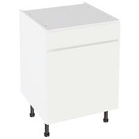 Kitchen Kit J-Pull Drawerline Base Cabinet Flatpack Gloss 600mm in White