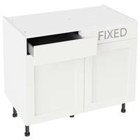 Kitchen Kit Shaker Drawerline Base Cabinet Flatpack Matt 1000mm in White