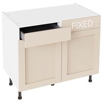 Kitchen Kit Shaker Drawerline Base Cabinet Flatpack Matt 1000mm in Cashmere