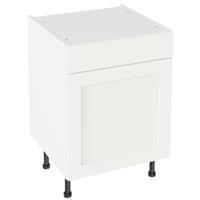 Kitchen Kit Shaker Drawerline Base Cabinet Flatpack Matt 600mm in White