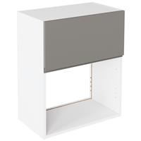 Kitchen Kit J-Pull Microwave Wall Unit Flatpack Matt 600mm in Dust Grey