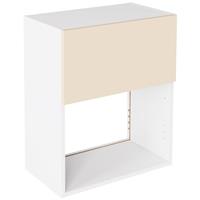 Kitchen Kit Slab Microwave Wall Unit Flatpack Supergloss 600mm in Cashmere