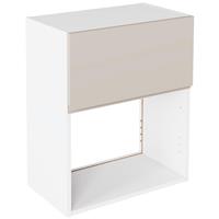 Kitchen Kit J-Pull Microwave Wall Unit Flatpack Matt 600mm in Light Grey