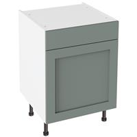 Kitchen Kit Shaker Drawerline Base Cabinet Flatpack Matt 600mm in Sage Green