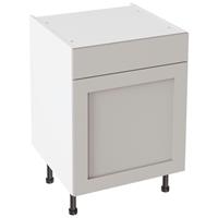 Kitchen Kit Shaker Drawerline Base Cabinet Flatpack Matt 600mm in Light Grey
