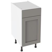 Kitchen Kit Shaker Drawerline Base Cabinet Flatpack Matt 400mm in Dust Grey