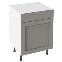 Kitchen Kit Shaker Drawerline Base Cabinet Flatpack Matt 600mm in Dust Grey