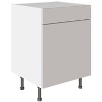 Kitchen Kit Slab Drawerline Base Cabinet Flatpack Supergloss 600mm in Light Grey