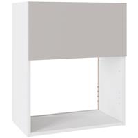 Kitchen Kit Slab Microwave Wall Unit Flatpack Supergloss 600mm in Light Grey