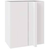 Kitchen Kit Slab Blind Corner Wall Kitchen Cabinet Supermatt 600mm in White